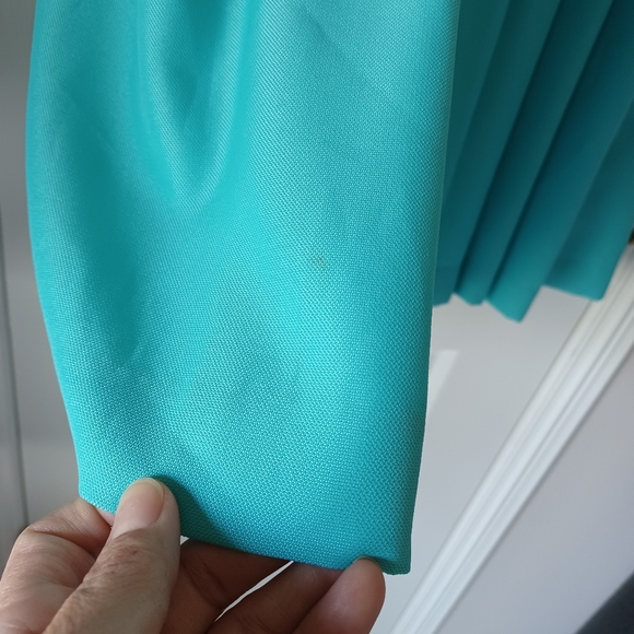 KARTA Turquoise Mini Cocktail Dress Baby Doll Sz M - Picture 14 of 15
